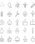 Hjerte vedhæng med symbol
